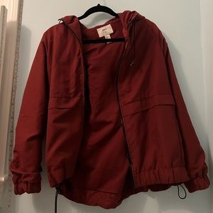 Maroon jacket with Hood